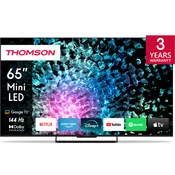 THOMSON 65MG7C15 MiniLED TV sprejemnik, 164cm (65), 4K UHD, Google TV, 144Hz, WiFi, Bluetooth, HDR10, Dolby Atmos & Vision, STEREO zvočniki, Google Assistant, Chromecast, HOTEL Mode, pametni daljinec