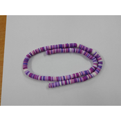 Fimo disk perle 6*1 mm-ljubicasti mix