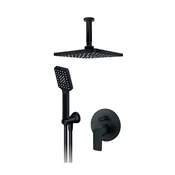 Rosan S.2 BLACK Uzidna baterija sa plafonskim tušem 210x210mm i rucnim tušem