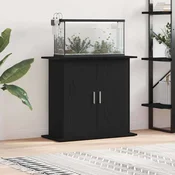 vidaXL Stojalo za akvarij črn hrast 81x36x73 cm inženirski les