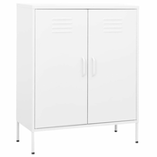 Greatstore omara za shranjevanje bela 80x35x101,5 cm jeklo