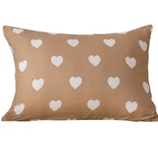 Prevleka za vzglavnik iz mikrovlaken CARAMHEART 50x70 cm, rjava