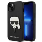 Karl Lagerfeld Originalen ovitek iPhone 14 Plus 6.7 - Karls Head - črna zaščita - KLHCP14MSAPKHK