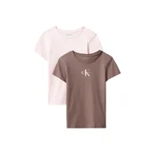 Calvin Klein Jeans Majica rjava / pastelno roza
