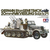 Tamiya maketa-miniatura Nemški 8T HALF TRACK Sd.kfz 7-1 • maketa-miniatura 1:35 tovornjaki • Level 3