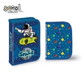 S-COOL SC2440 Jednodelna pernica sa dva flepa, puna, Teget