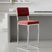 Hanah Home barska stolica Retro 66, bordo tkanina od poliestera i lana