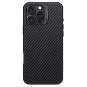 Nillkin Ovitek za iPhone 16 Pro Max, Armor, karbonska vlakna, Magsafe, črn