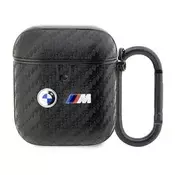 Bmw Etui BMW Carbon Double Metal Logo za AirPods 1/2 - črno
