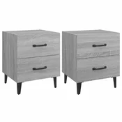 Vidaxl Nočna omarica 2 kosa siva sonoma 40x35x47,5 cm