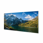 tulup.si Slika na akrilnem steklu Gorsko jezero 100x50 cm 4 obešalnika