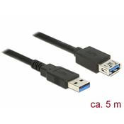 Kabel DELOCK, USB 3.0-A (M) na USB 3.0-A (Ž), produžni, 5 m