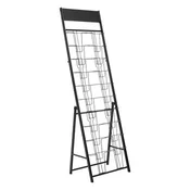 VEVOR Stojalo za brošure 490x333x1545 mm Črno