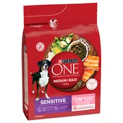 PURINA ONE Medium/Maxi Sensitive losos - 2,5 kg