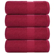 Vidaxl Pralne brisače FROGN 4 kosi bordo 30x30 cm 360 g/m2