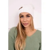 Kesi Cap with fleece Paulina K227 white