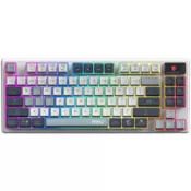 MSI Gaming Keyboard FORGE GK600 TKL WIRELESS SKY, Wireless, Mechanical Linear Switch, PBT keycaps, Anti-ghosting