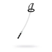 Gardj Europe Uretralni kateter TOYFA Metal, z zamenljivimi pritrdilnimi obroči, silikon, srebrna barva, 23 cm