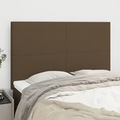 Vidaxl vidaXL Vzglavja za posteljo, komplet 4 kosov, temno rjava, 72x5x78/88 cm, blago