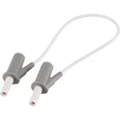 VOLTCRAFT Visokofleksibilni varnostni merilni kabel [lamelni vtič 4 mm-lamelni vtič 4 mm] 0.25 m bele barve MSB-501 10 A