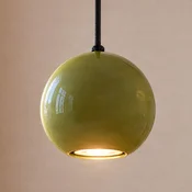SIGMA Visoka svetilka Ceramic Ball, premer 12 cm, zelena, keramika/jeklo - Dnevna soba/jedilnica - zelena, črna