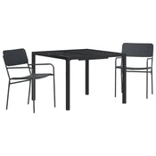 Set vanjskog namještaja 3 kom. Antracit Čelik 100 x 100 x 72 cm