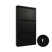 Hanah Home Cipelarnik Primo 3, 50x104x15 cm, Crni