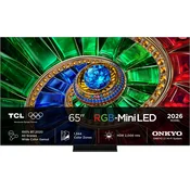 TCL RM7L 65RM7L TV 165.1 cm (65) 4K Ultra HD Smart TV Wi-Fi Black 2000 cd /m2