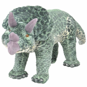 shumee Stoječi plišasti triceratop dinozaver zelen XXL