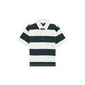 WE Fashion Majica temno zelena/bela
