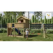 Set GALAXY L s 2 ljuljačke – drveno dječje igralište