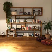 Hanah Home Polica za knjige CPT6004-200, 200x200x30 cm, Braon