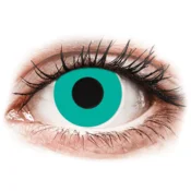 CRAZY LENS - Solid Turquoise - dnevne leče z dioptrijo (2 leči)