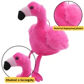 Plišana igracka/privjesak za kljuceve Flamingo 12cm - rozi