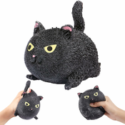Generic Zabavna in ljubka igrača za lajšanje stresa v obliki žoge v obliki mačke Mehka igrača za lajšanje stresa Cat Soft Stress Ball Toy za otroke, odrasle, ščipanje, stiskanje, tesnoba, darilo, fi, (21127226)