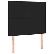 Vidaxl Vzglavje postelje črno 80x5x118/128 cm umetno usnje