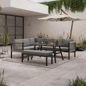 Ambia Garden JEDILNA LOUNGE GARNITURA tkanina aluminij