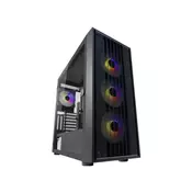 LC-Power Gaming racunarsko kucište 810BE-ATX, ATX, Micro ATX, MiniITX, 4x120mm ARGB ventilatora, Kaljeno staklo, Crno