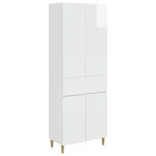 vidaXL Set omar 2 pcs Bela visok sijaj 66 x 34,5 x 90 cm