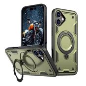 slomart Ohišje Hybrid Armor Trendy z MagSafe za iPhone 16 - zeleno