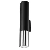 Sollux SL.0938 - Zidno svetlo LOOPEZ 2xGU10/10W/230V crna/hrom