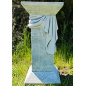 Casa Padrino Baroque Pillar Gray 30 x 30 x H. 66 cm - Magnificent Garden Pillar in Baroque Style - Square Garden Decoration Stone Pillar - Baroque Garden & Terrace Decoration Accessories