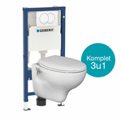Ugradbeni komplet toalet Geberit Duofix Basic sa visecom WC školjkom Lila