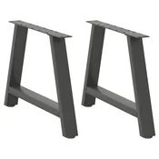 Vidaxl vidaXL Noge za klubsko mizico, 2 kosa, antracit, 60 x (42-43) cm, jeklo