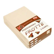 shumee Prześcieradło frotte z gumkš 80x160 beżowe jasne 008 KARO