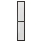 OXBERG Steklena vrata, temno rjava imitacija hrasta, 40x192 cm