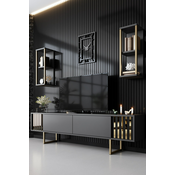 Hanah Home HANAH HOME Gold Line - Anthracite, Gold garnitura pohištva za dnevno sobo, (20815904)
