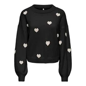 ONLY Pulover ONLRica ecru / črna