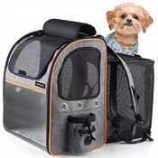 MG Animal Backpack V1 transportna torba za pse in mačke, siva