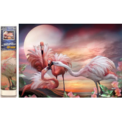 Norimpex - Puzzle Dijamantna slika: Ružicasti flamingosi 30x40cm - 1 - 39 dijelova